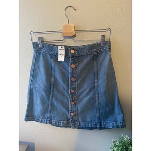 Express High Waisted Denim Mini Skirt